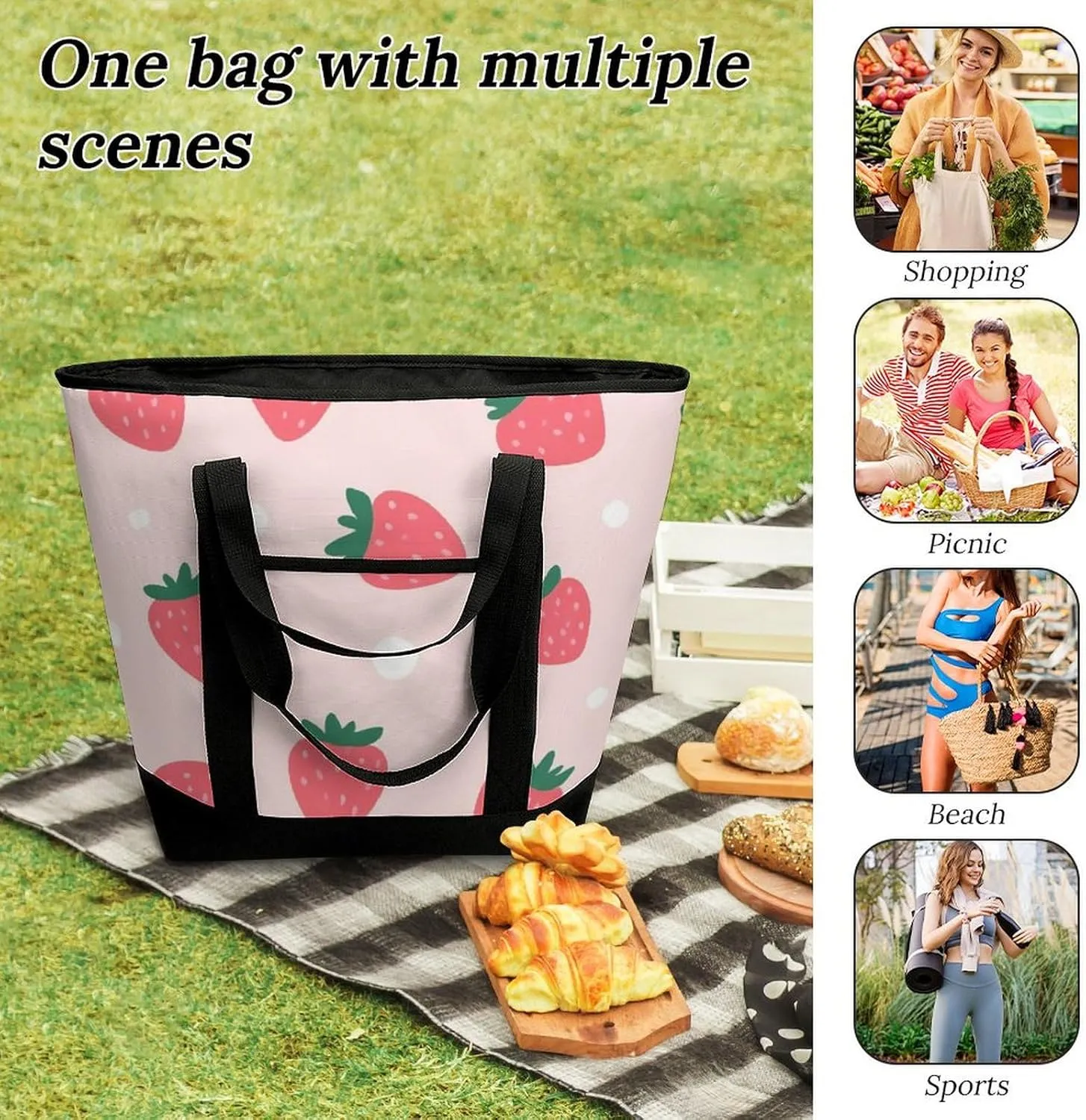 Women's Large-Capacity Thermal Tote Bag Stylish Work & Commute Handbag