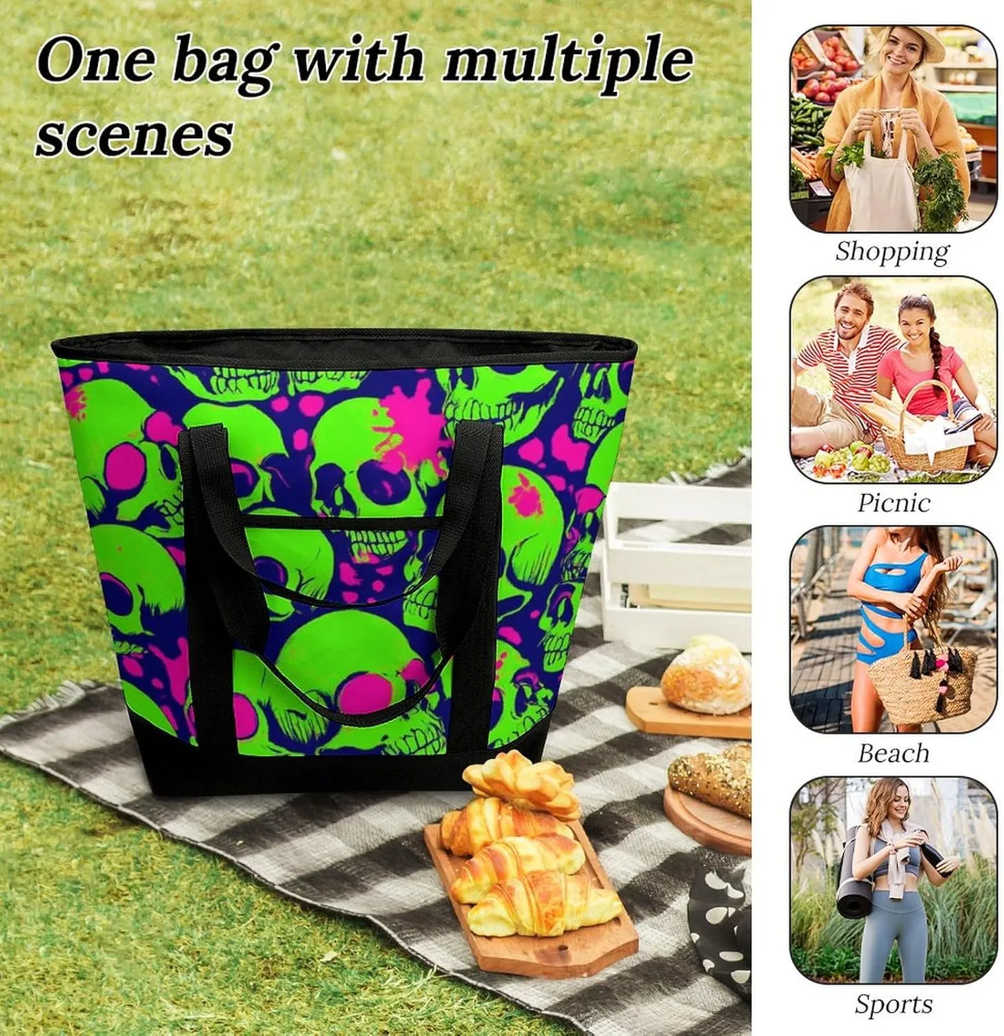Women's Large-Capacity Thermal Tote Bag Stylish Work & Commute Handbag
