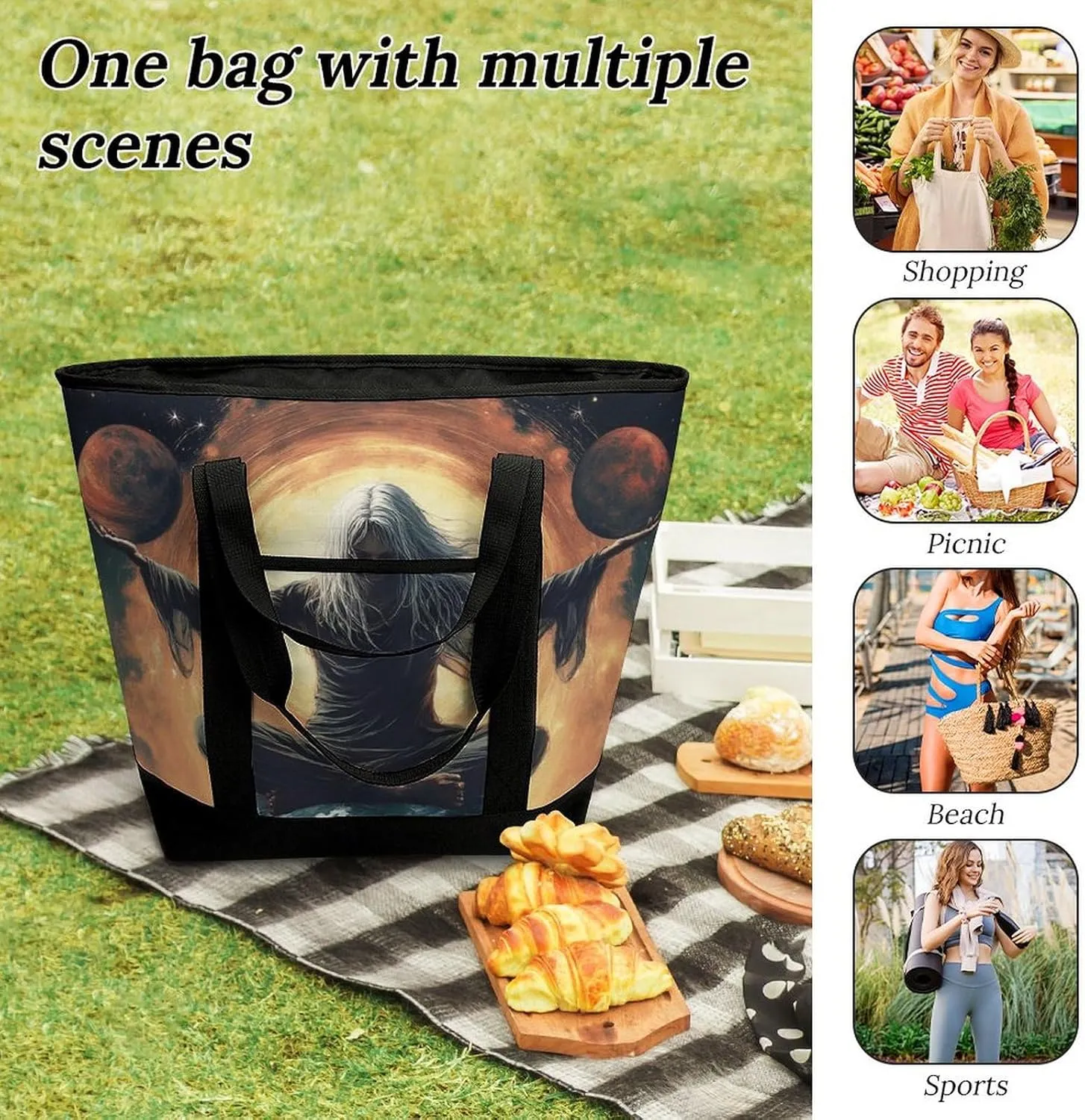Women's Large-Capacity Thermal Tote Bag Stylish Work & Commute Handbag