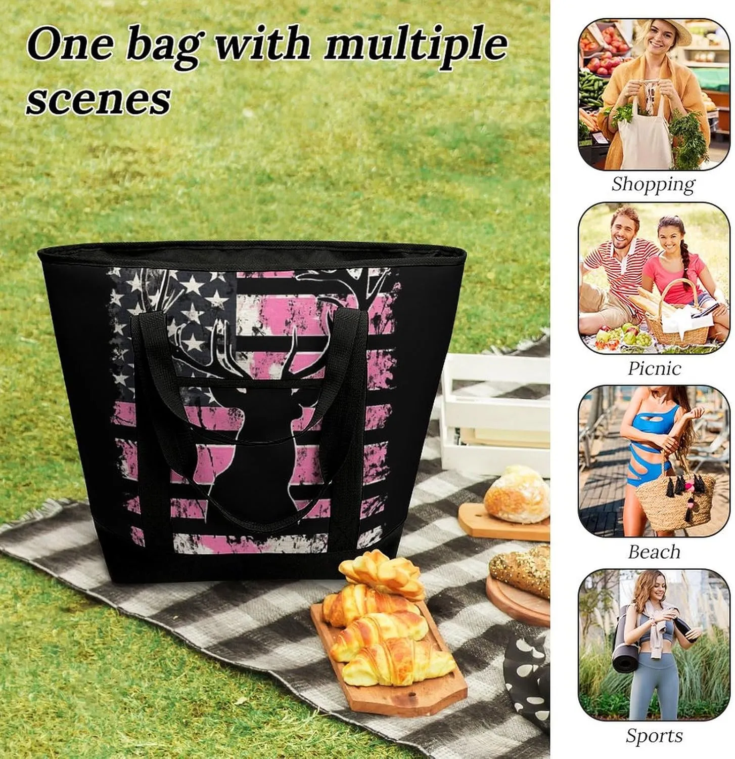 Women's Large-Capacity Thermal Tote Bag Stylish Work & Commute Handbag