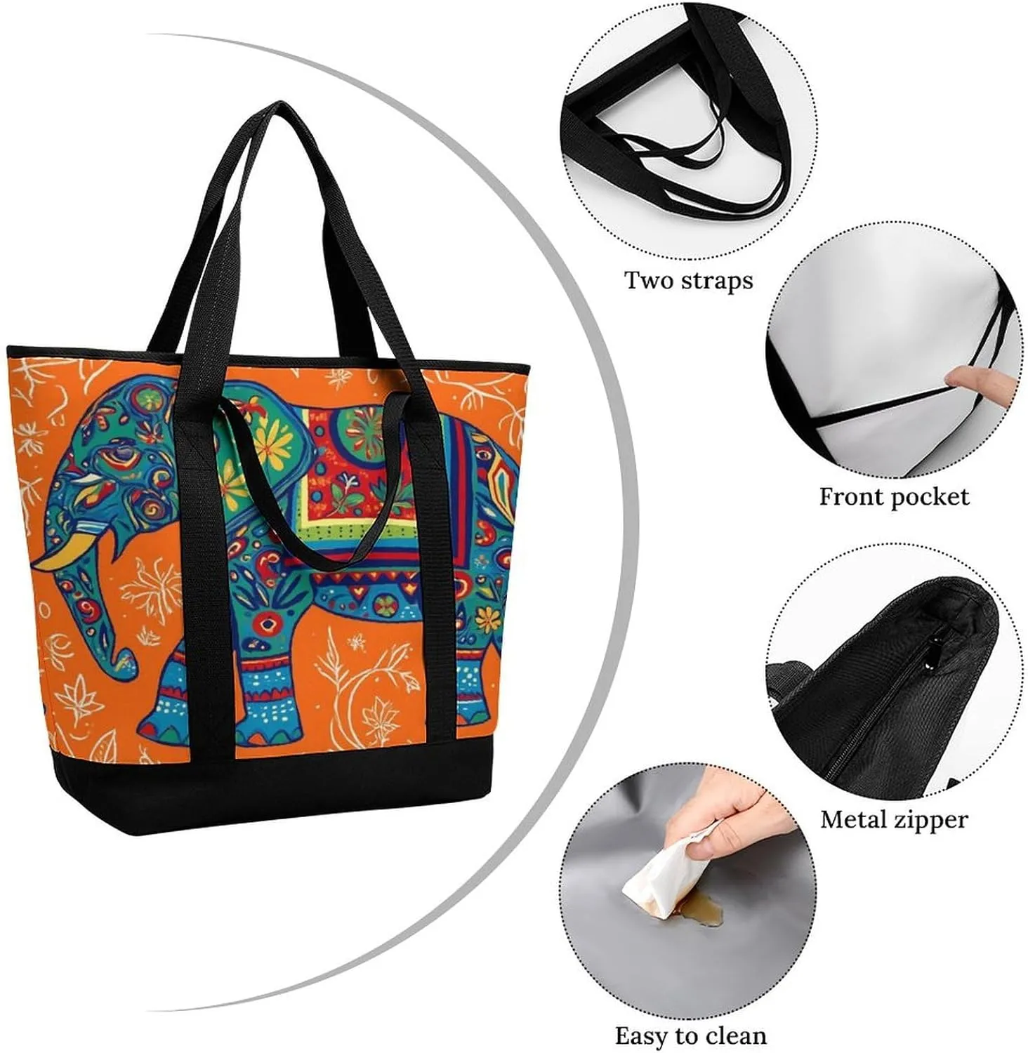 Women's Large-Capacity Thermal Tote Bag Stylish Work & Commute Handbag