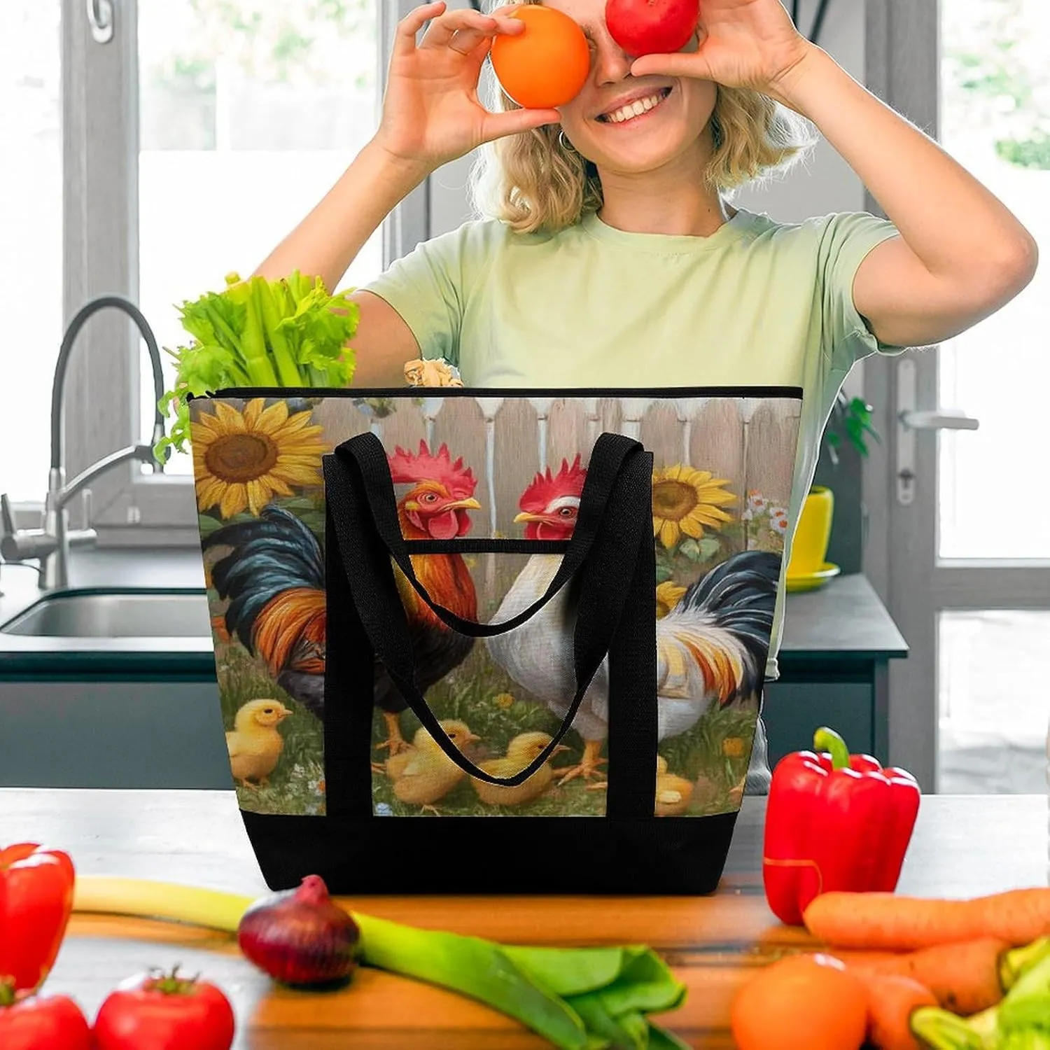 Women's Large-Capacity Thermal Tote Bag Stylish Work & Commute Handbag