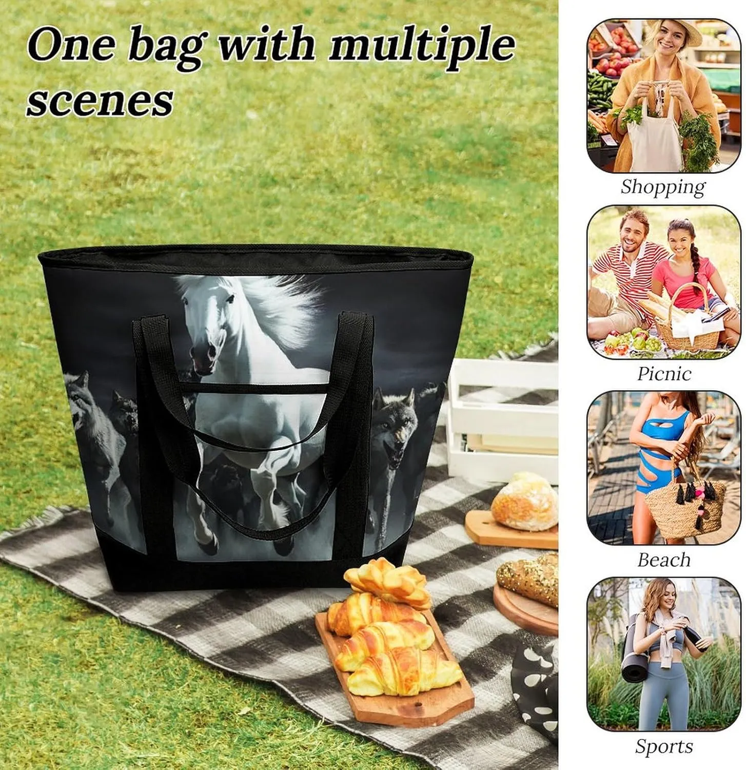 Women's Large-Capacity Thermal Tote Bag Stylish Work & Commute Handbag