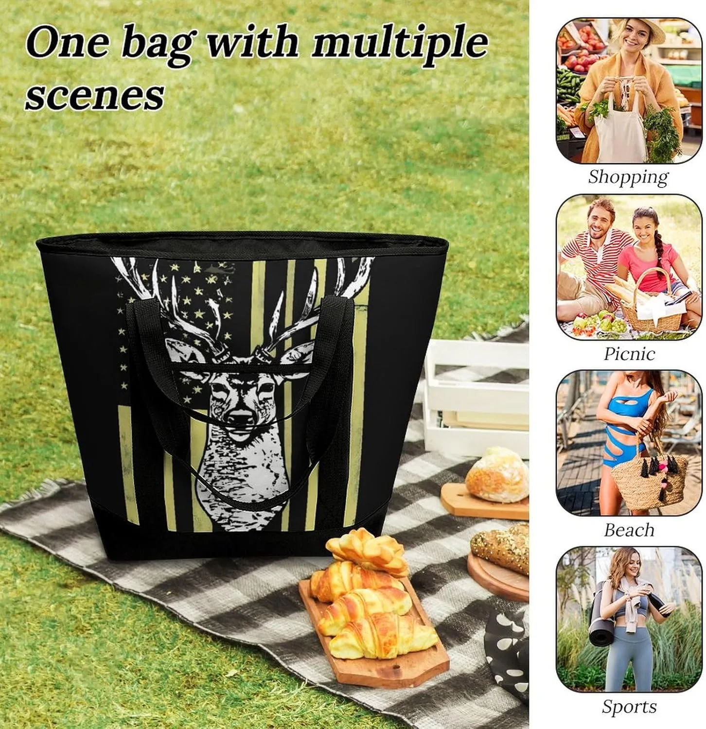 Women's Large-Capacity Thermal Tote Bag Stylish Work & Commute Handbag