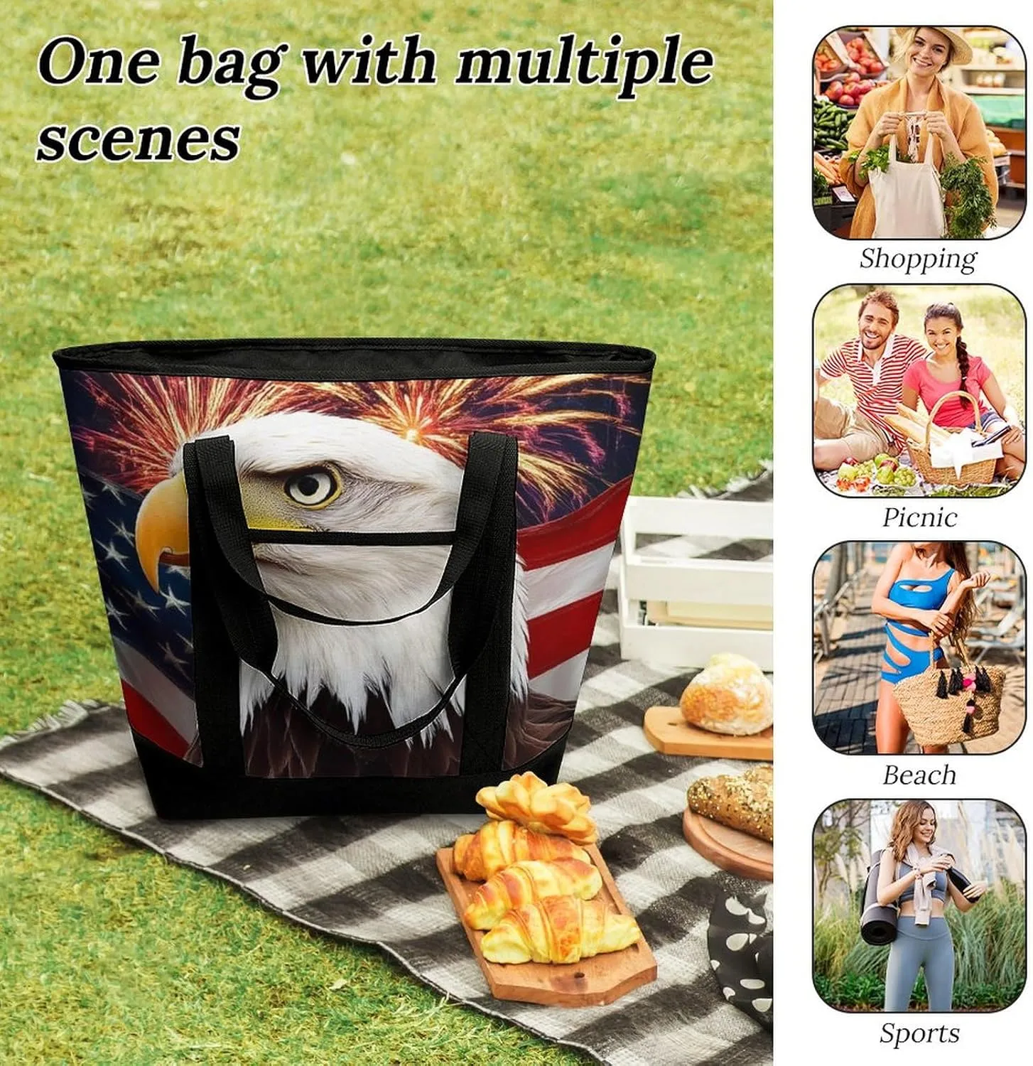 Women's Large-Capacity Thermal Tote Bag Stylish Work & Commute Handbag