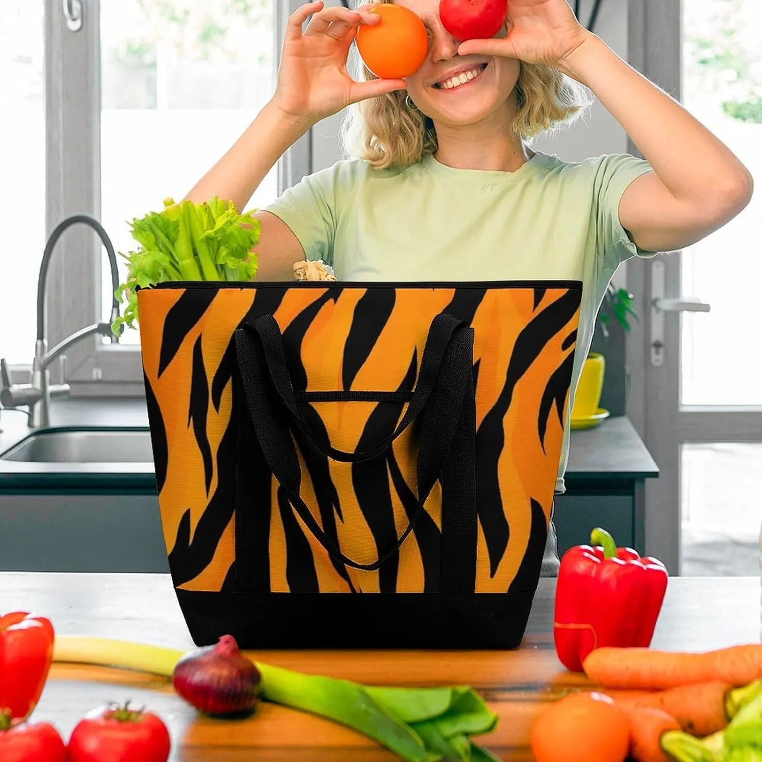 Women's Large-Capacity Thermal Tote Bag Stylish Work & Commute Handbag