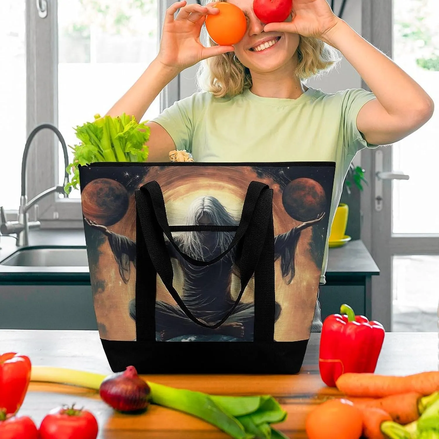 Women's Large-Capacity Thermal Tote Bag Stylish Work & Commute Handbag