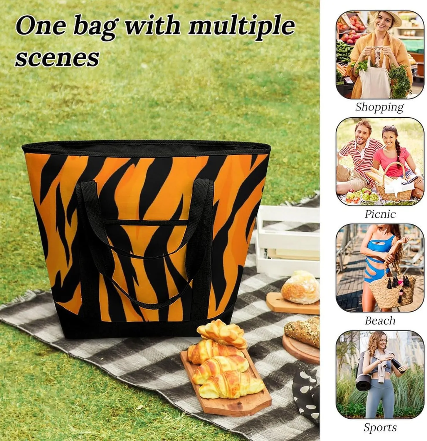 Women's Large-Capacity Thermal Tote Bag Stylish Work & Commute Handbag