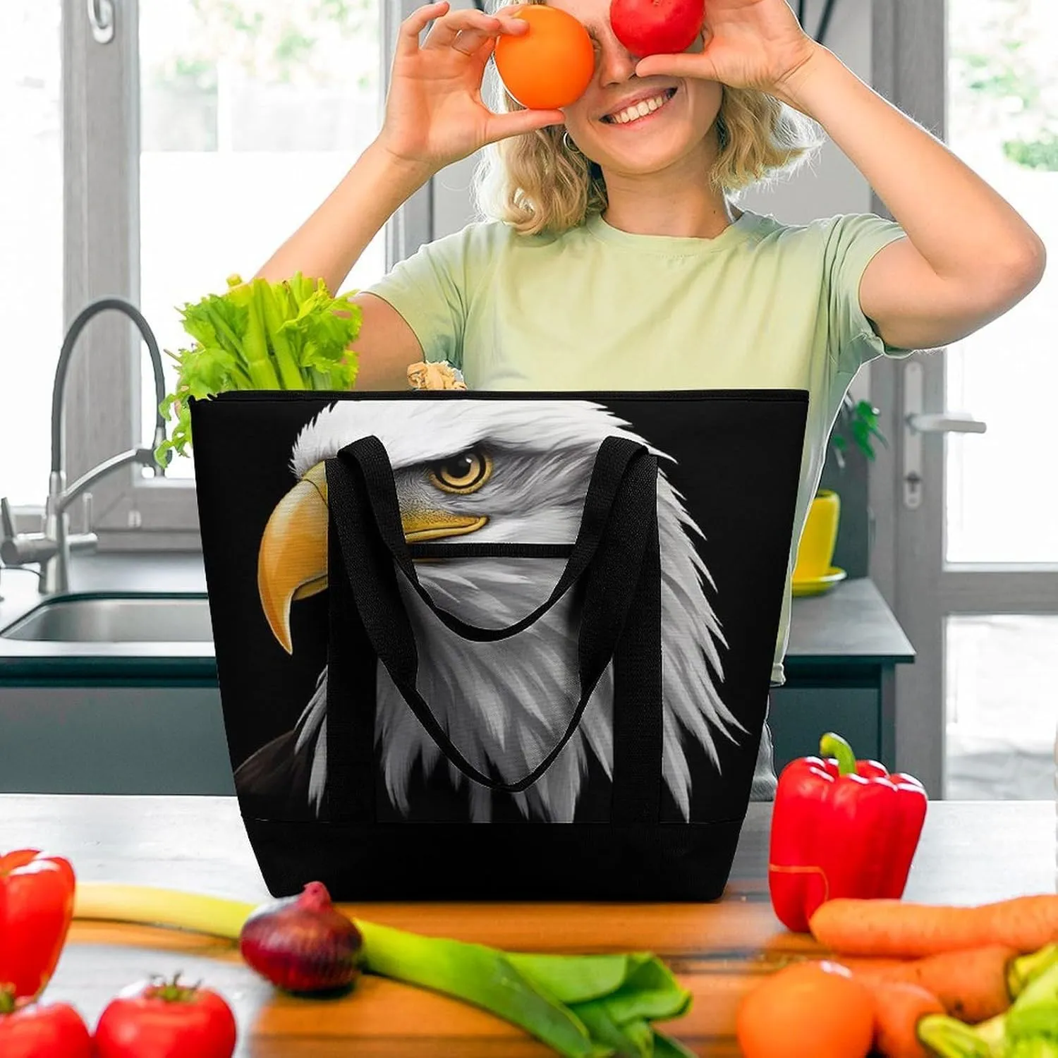 Women's Large-Capacity Thermal Tote Bag Stylish Work & Commute Handbag