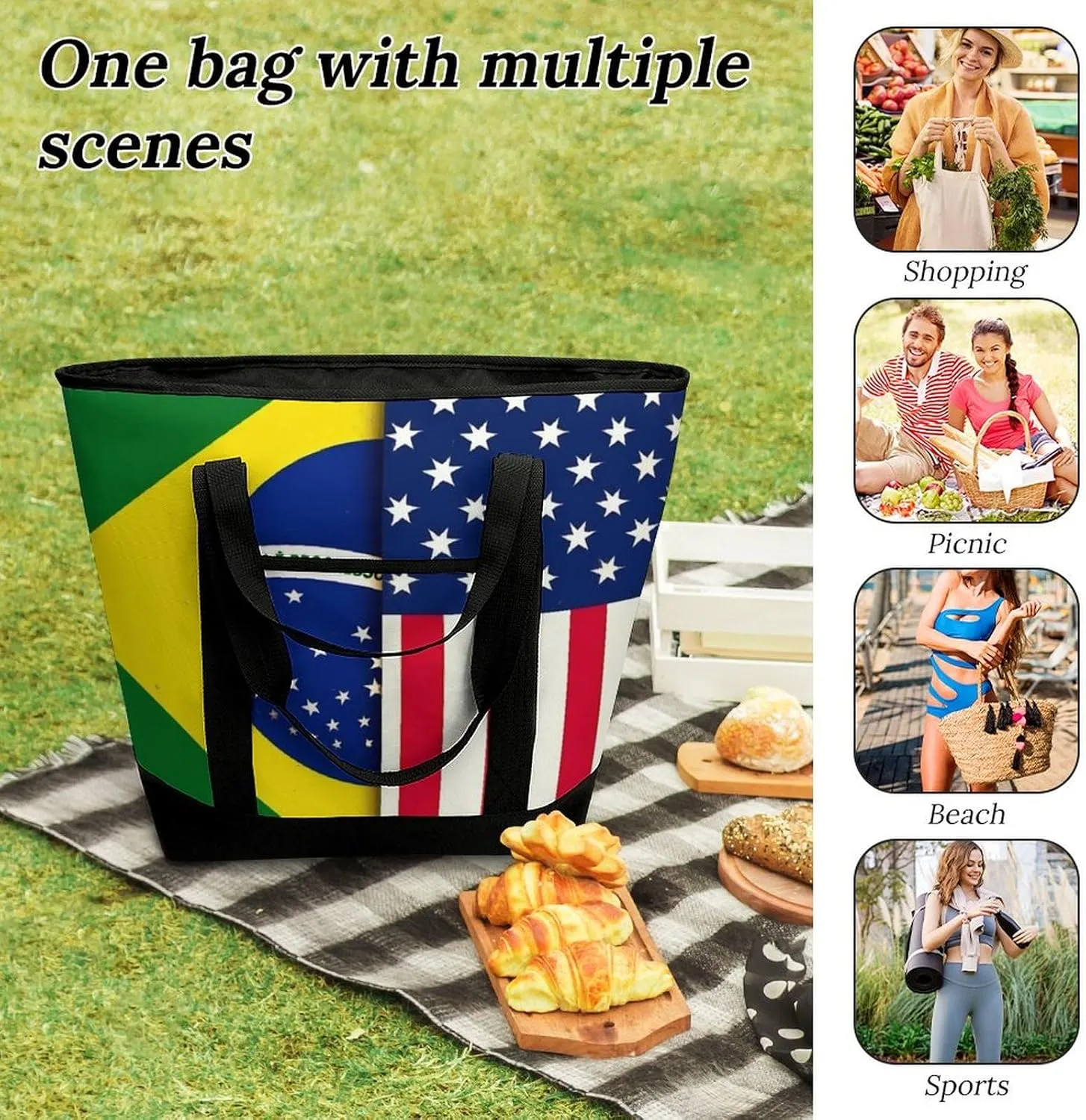 Women's Large-Capacity Thermal Tote Bag Stylish Work & Commute Handbag