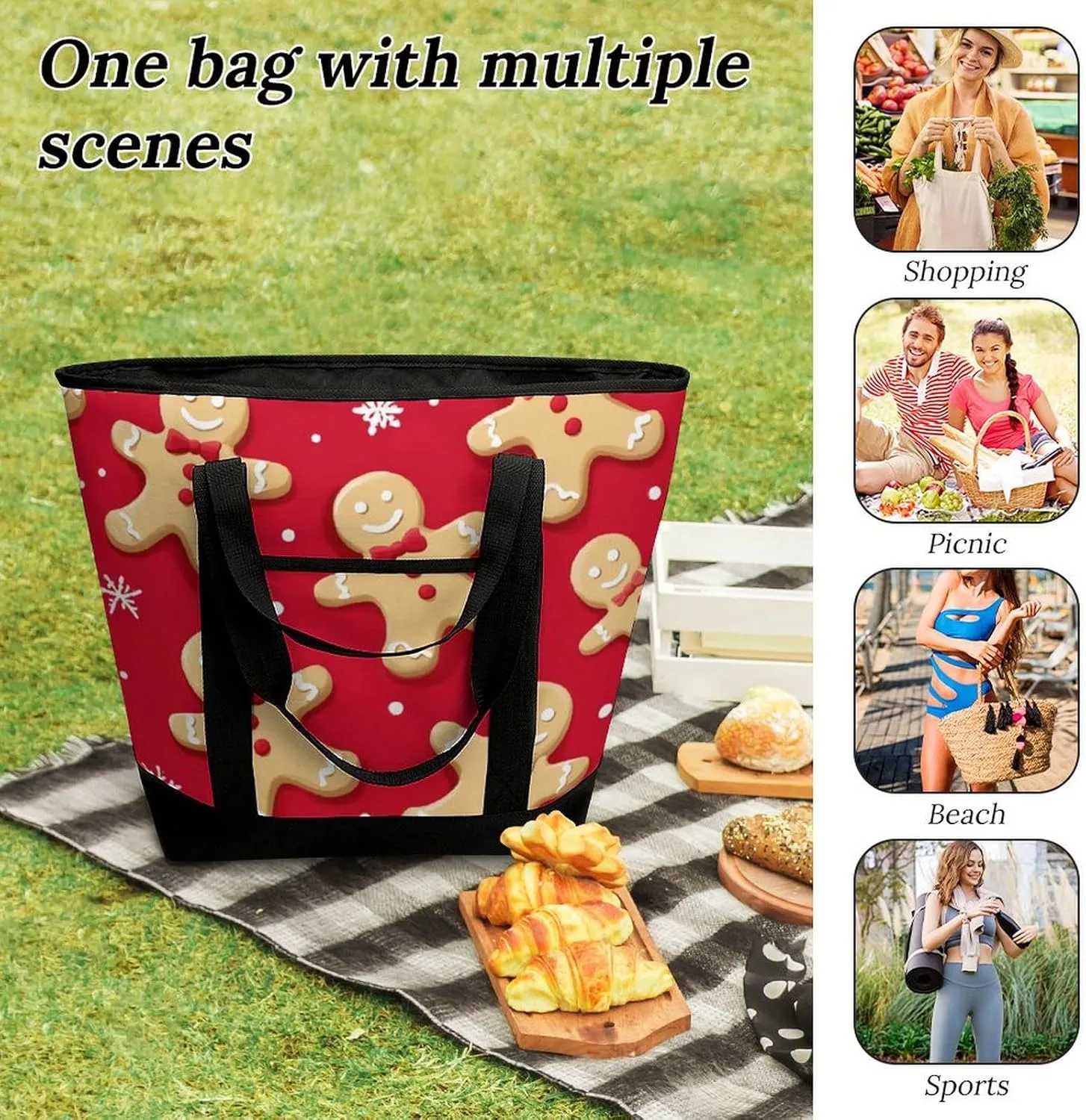 Women's Large-Capacity Thermal Tote Bag Stylish Work & Commute Handbag