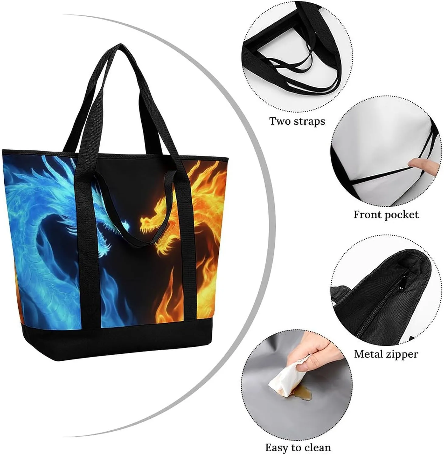 Women's Large-Capacity Thermal Tote Bag Stylish Work & Commute Handbag