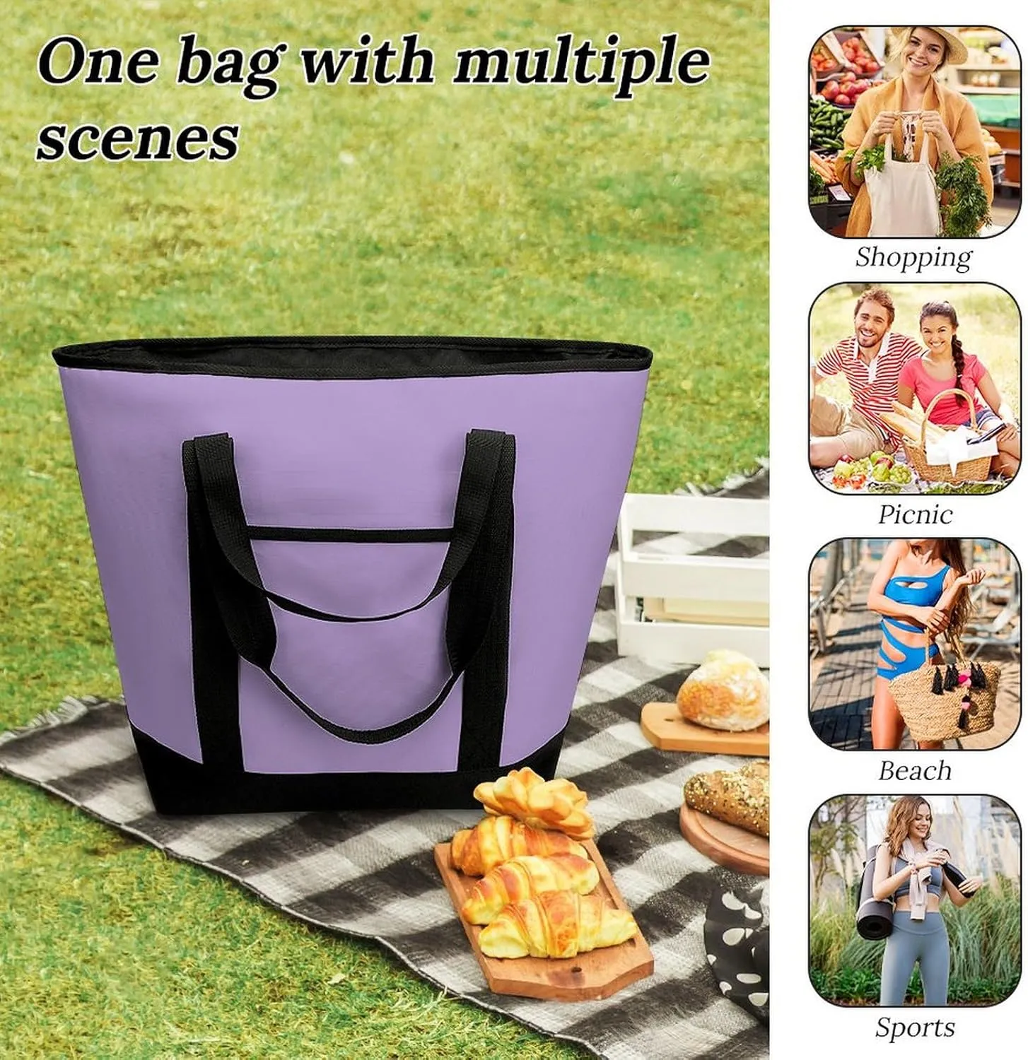 Women's Large-Capacity Thermal Tote Bag Stylish Work & Commute Handbag