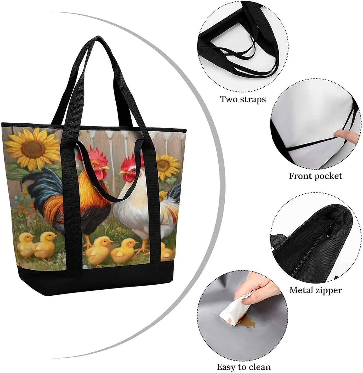 Women's Large-Capacity Thermal Tote Bag Stylish Work & Commute Handbag
