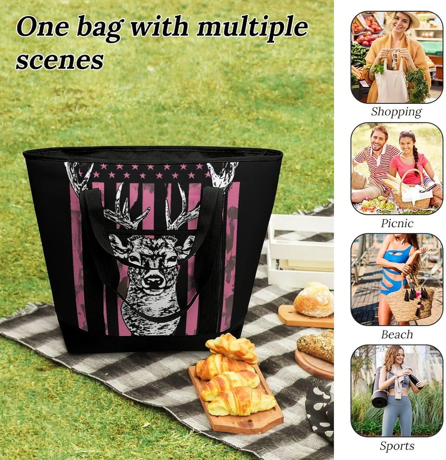 Women's Large-Capacity Thermal Tote Bag Stylish Work & Commute Handbag