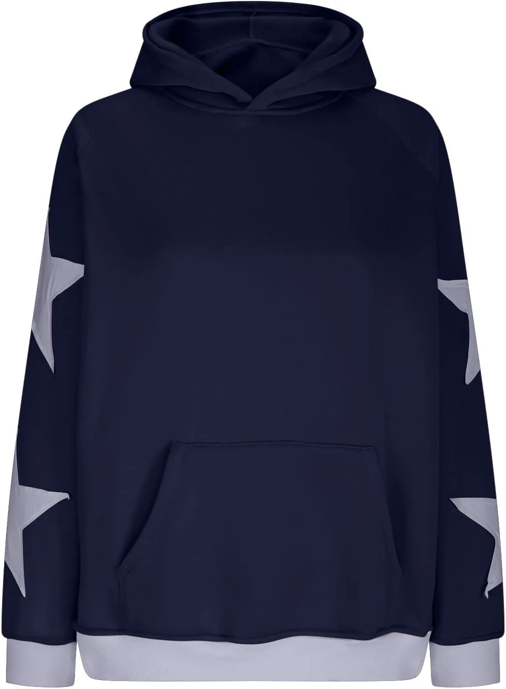 Womens Oversized Hoodies Fleece Sweatshirts Long Sleeve with Star Pullover with Pocket Fall Winter Outfits Y2k Clothes