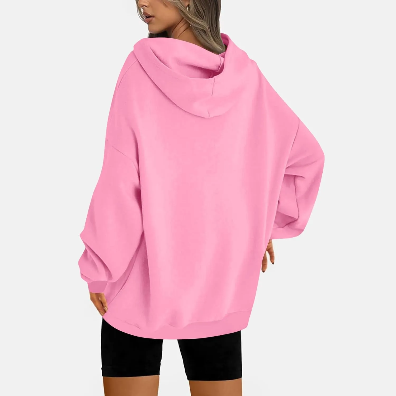 Womens Oversized Pullover Hoodie with Pocket Sweatshirt Fleece Fashion 2025 Casual Loose Long Sleeve Tops