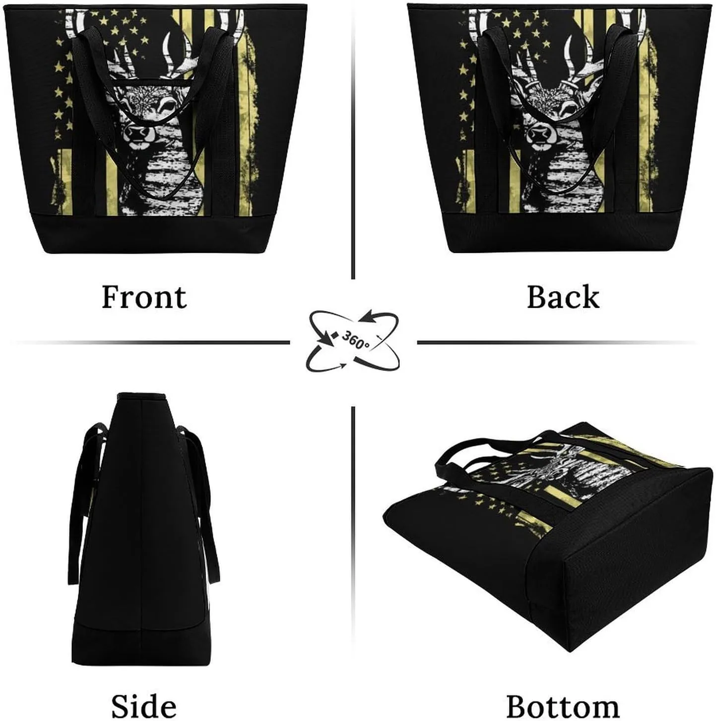Women's Spacious Thermal Shoulder Bag Stylish Insulated Shopping Tote