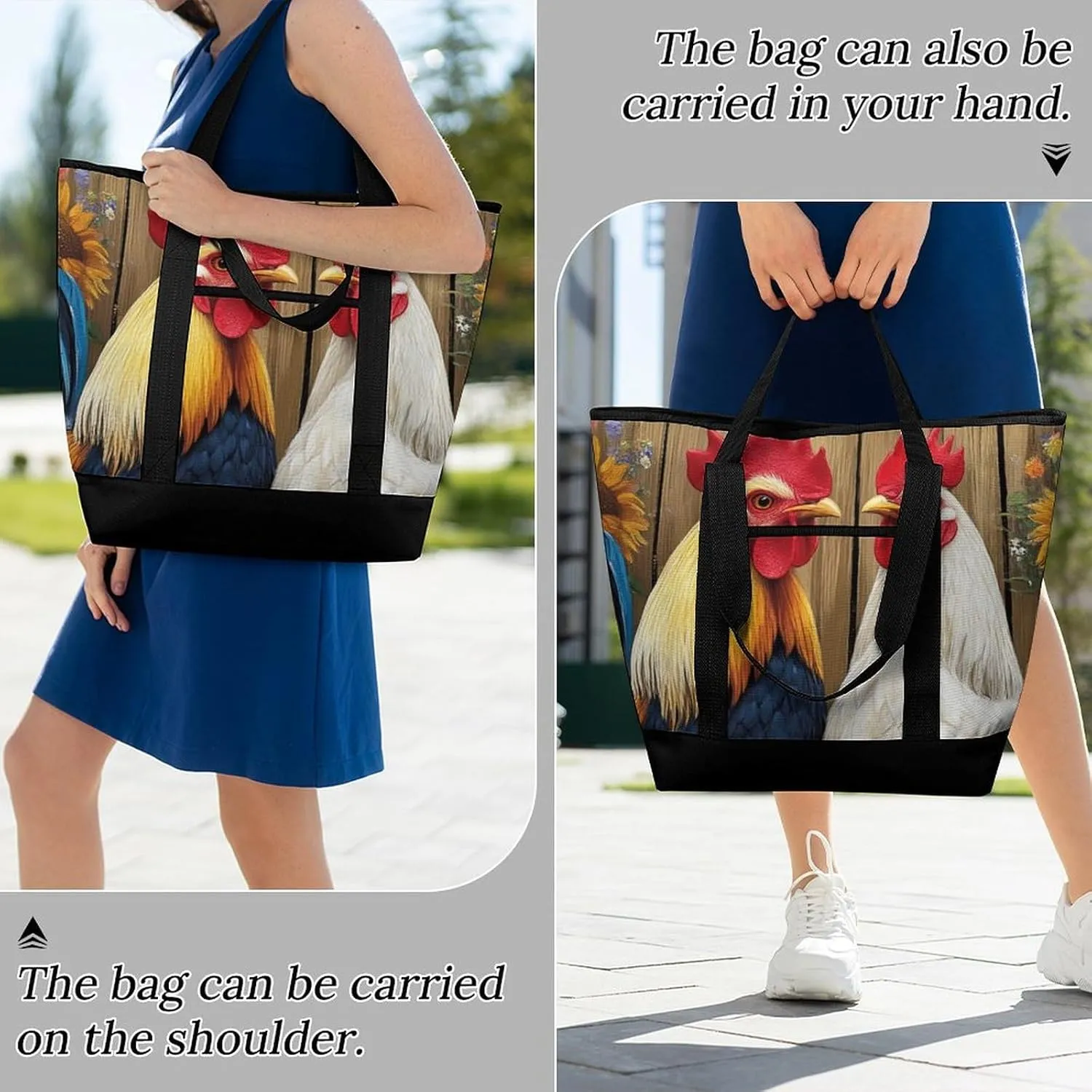 Women's Spacious Thermal Shoulder Bag Stylish Insulated Shopping Tote
