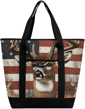 Women's Spacious Thermal Shoulder Bag Stylish Insulated Shopping Tote