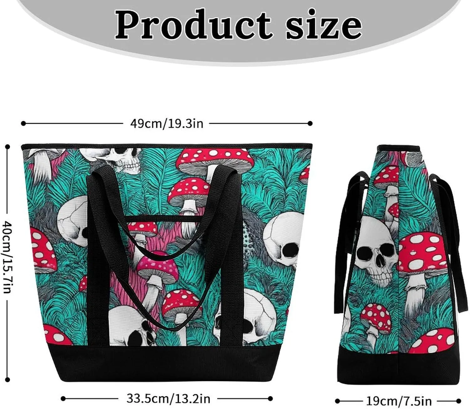 Women's Spacious Thermal Shoulder Bag Stylish Insulated Shopping Tote