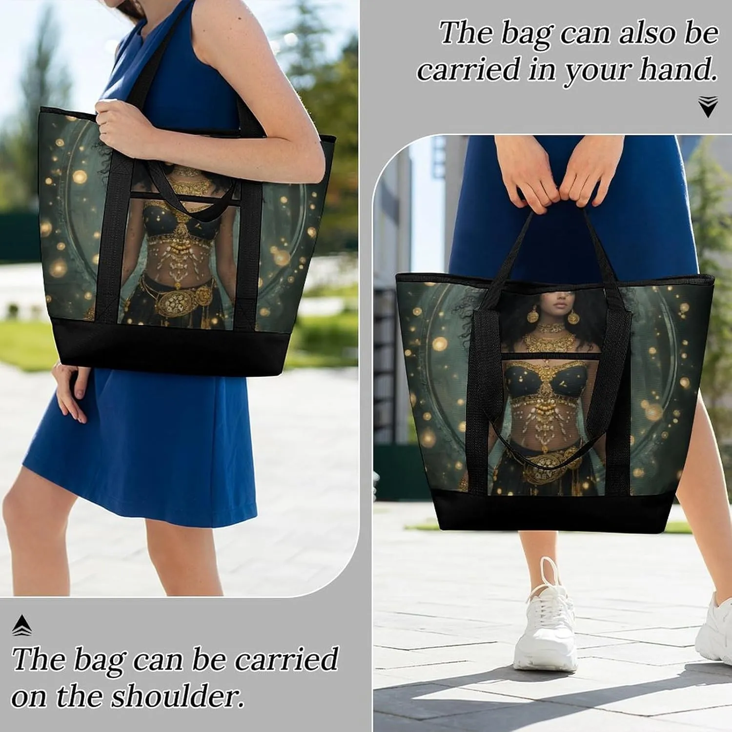 Women's Spacious Thermal Shoulder Bag Stylish Insulated Shopping Tote