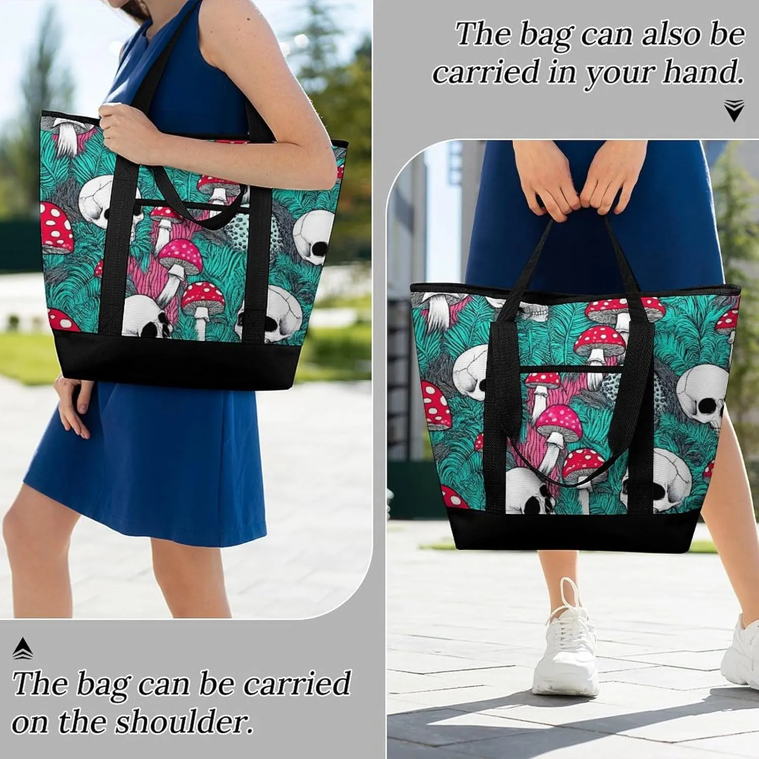Women's Spacious Thermal Shoulder Bag Stylish Insulated Shopping Tote