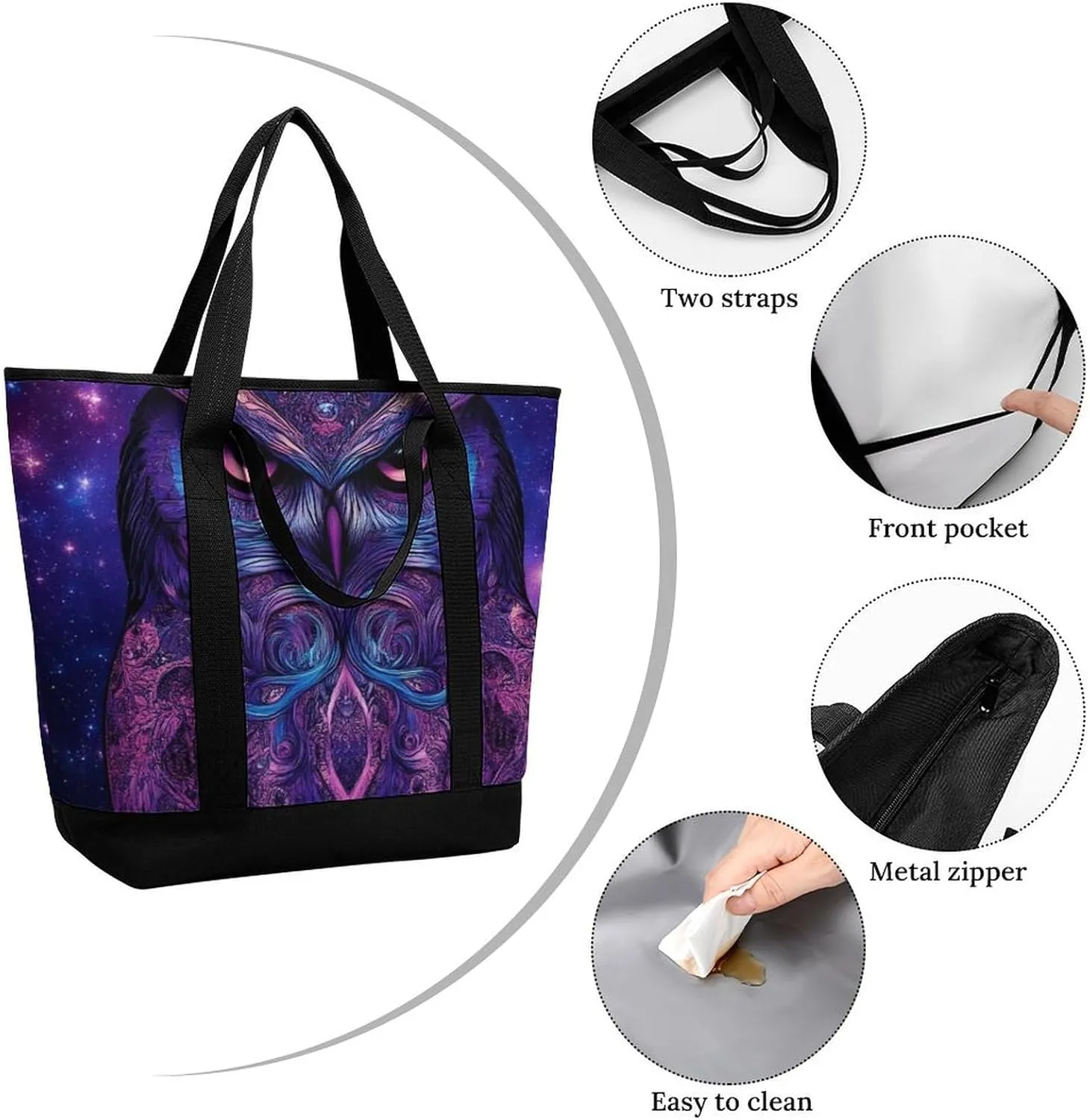 Women's Spacious Thermal Shoulder Bag Stylish Insulated Shopping Tote
