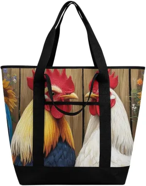 Women's Spacious Thermal Shoulder Bag Stylish Insulated Shopping Tote