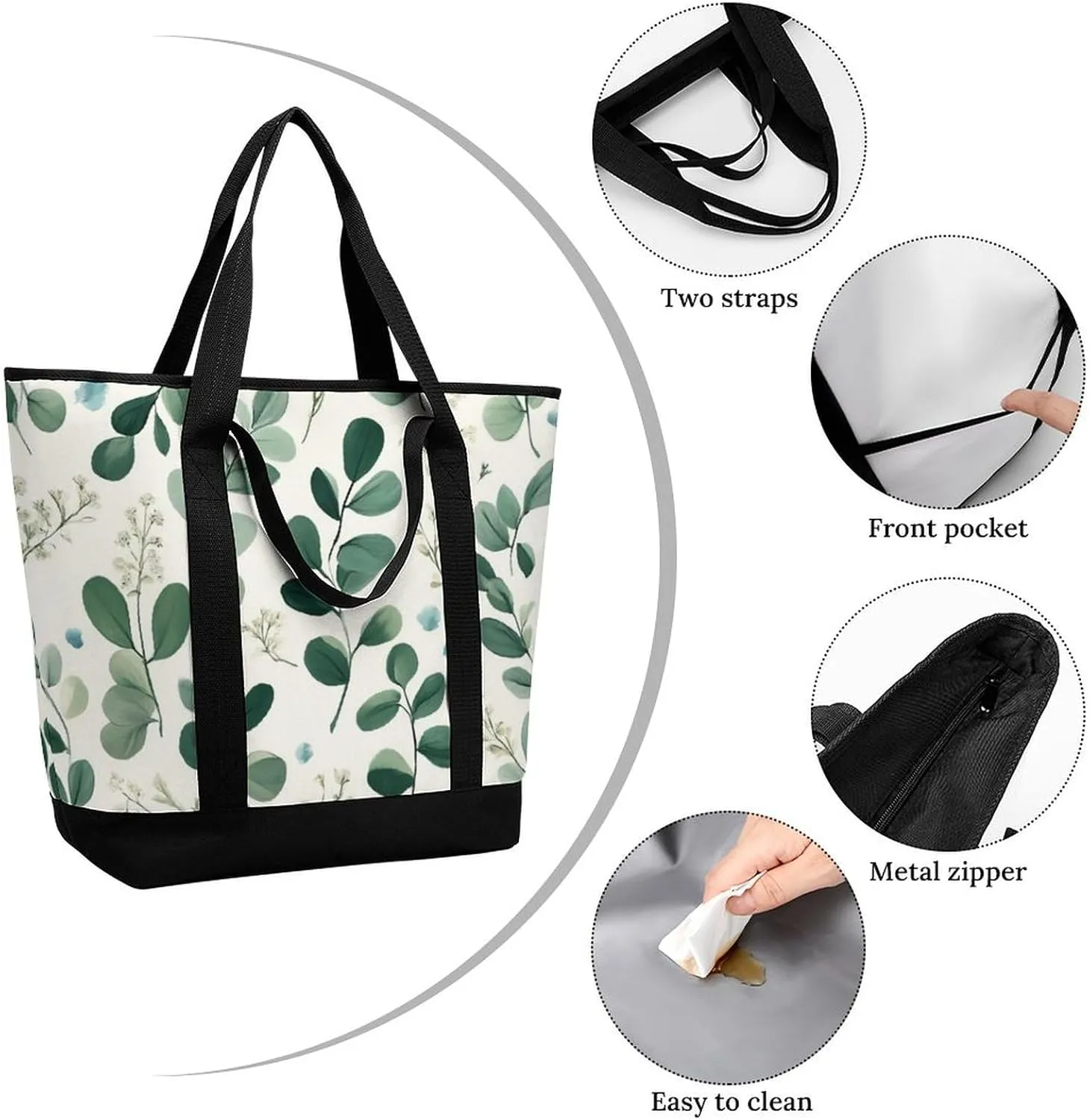 Women's Spacious Thermal Shoulder Bag Stylish Insulated Shopping Tote
