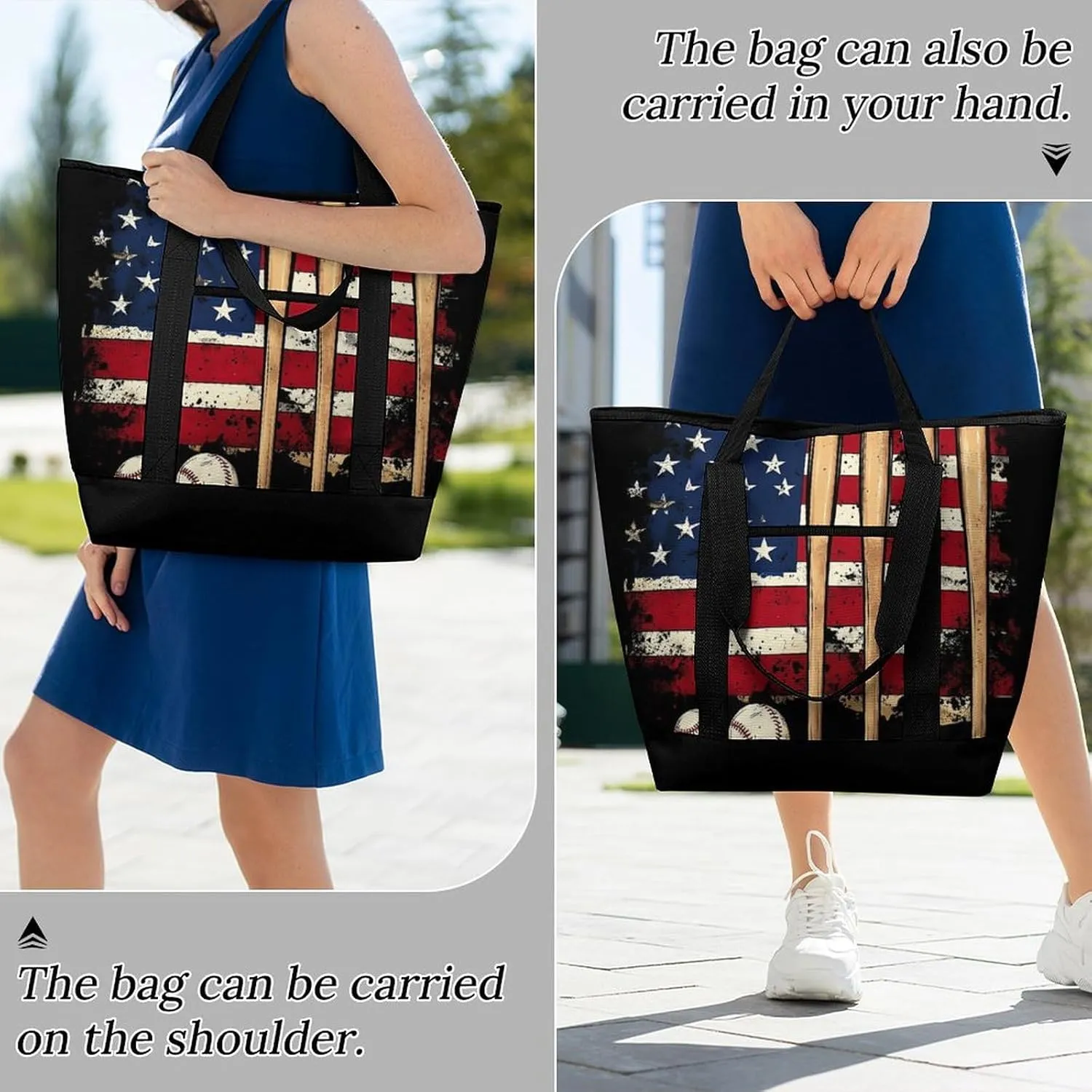 Women's Spacious Thermal Shoulder Bag Stylish Insulated Shopping Tote