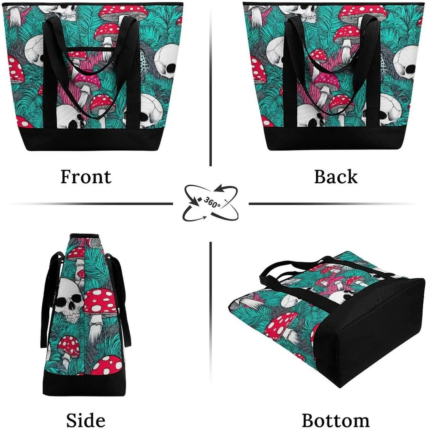 Women's Spacious Thermal Shoulder Bag Stylish Insulated Shopping Tote