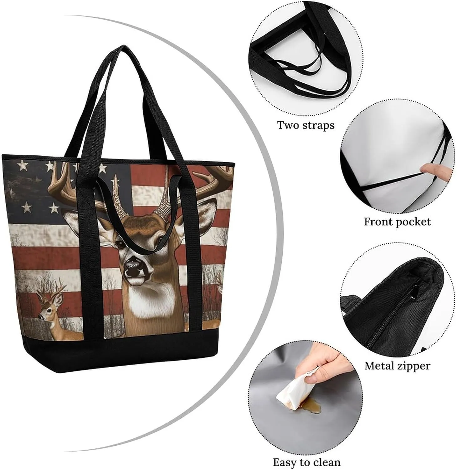 Women's Spacious Thermal Shoulder Bag Stylish Insulated Shopping Tote