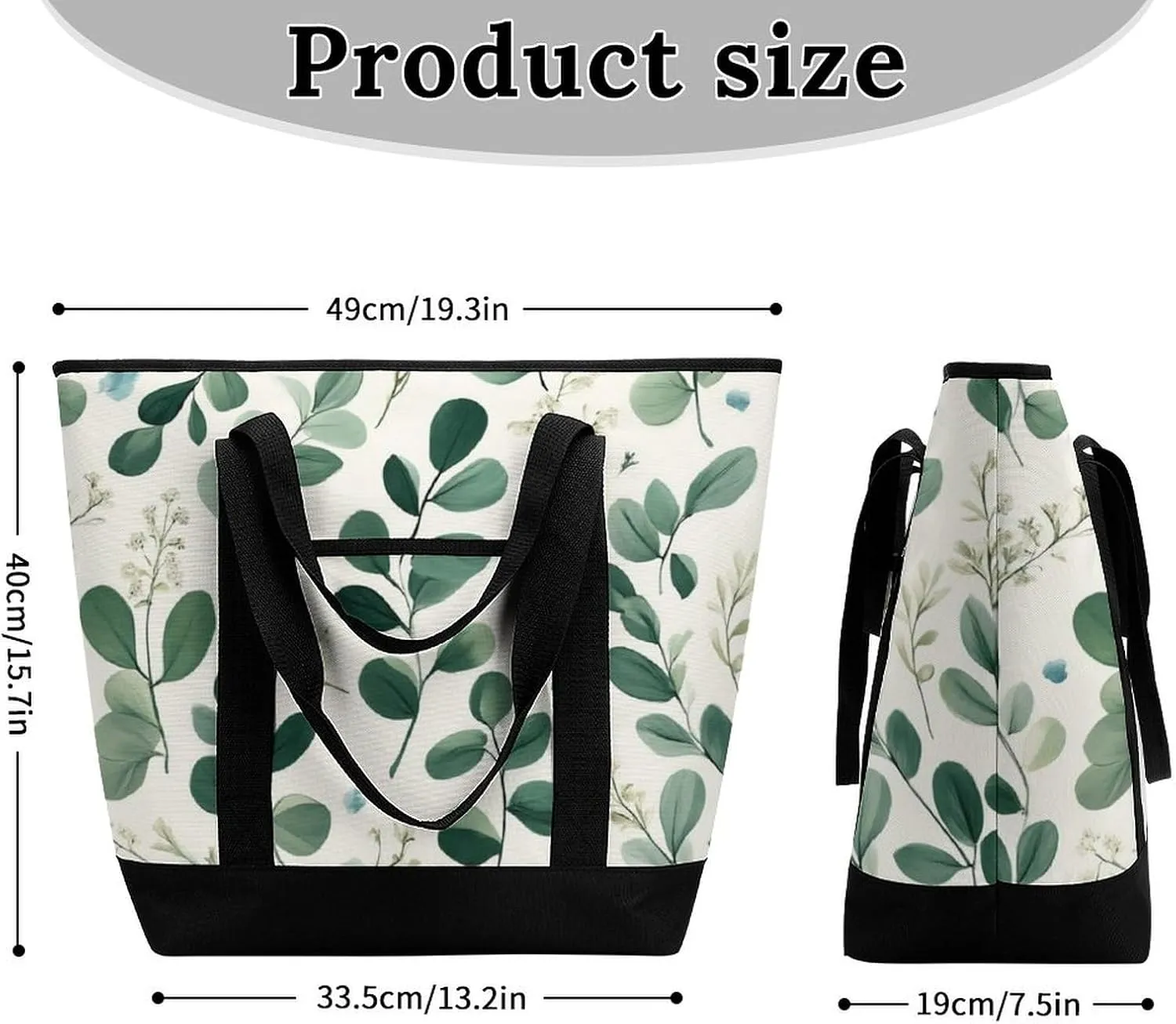 Women's Spacious Thermal Shoulder Bag Stylish Insulated Shopping Tote