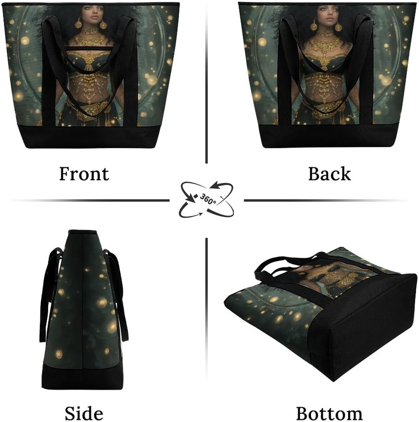 Women's Spacious Thermal Shoulder Bag Stylish Insulated Shopping Tote