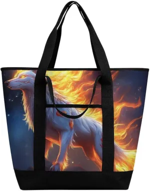 Women's Spacious Thermal Shoulder Bag Stylish Insulated Shopping Tote