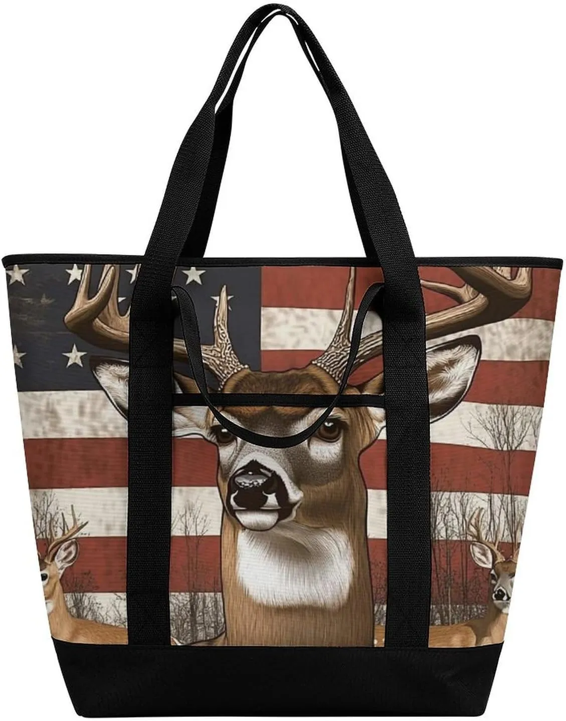 Women's Spacious Thermal Shoulder Bag Stylish Insulated Shopping Tote