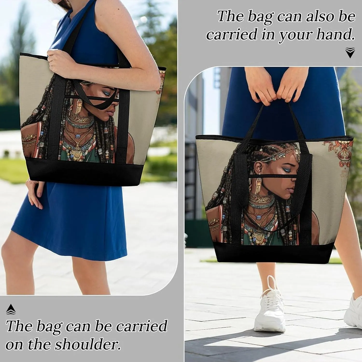Women's Spacious Thermal Shoulder Bag Stylish Insulated Shopping Tote