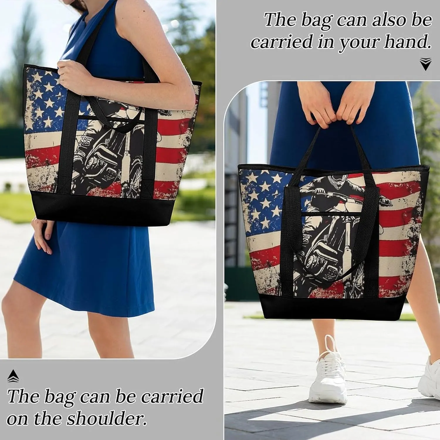 Women's Spacious Thermal Shoulder Bag Stylish Insulated Shopping Tote