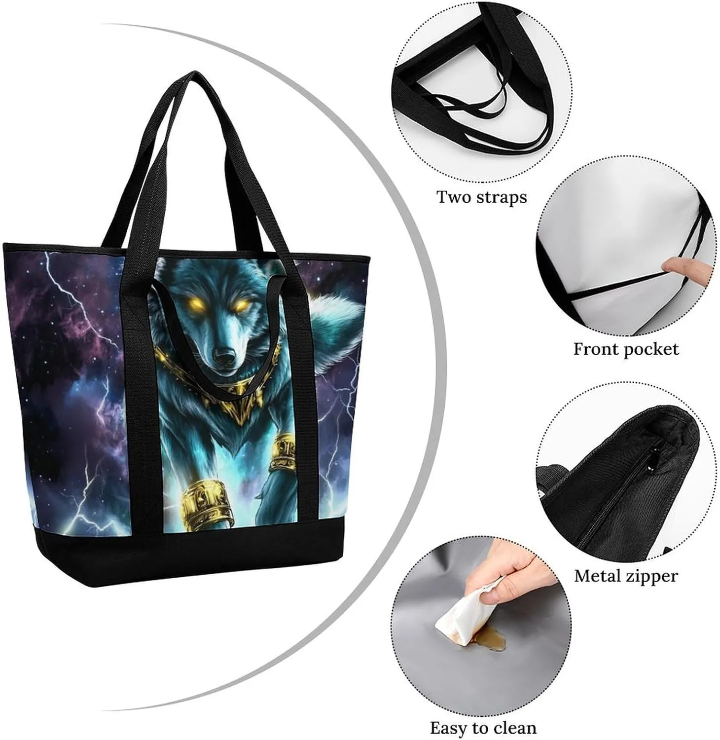 Women's Spacious Thermal Shoulder Bag Stylish Insulated Shopping Tote