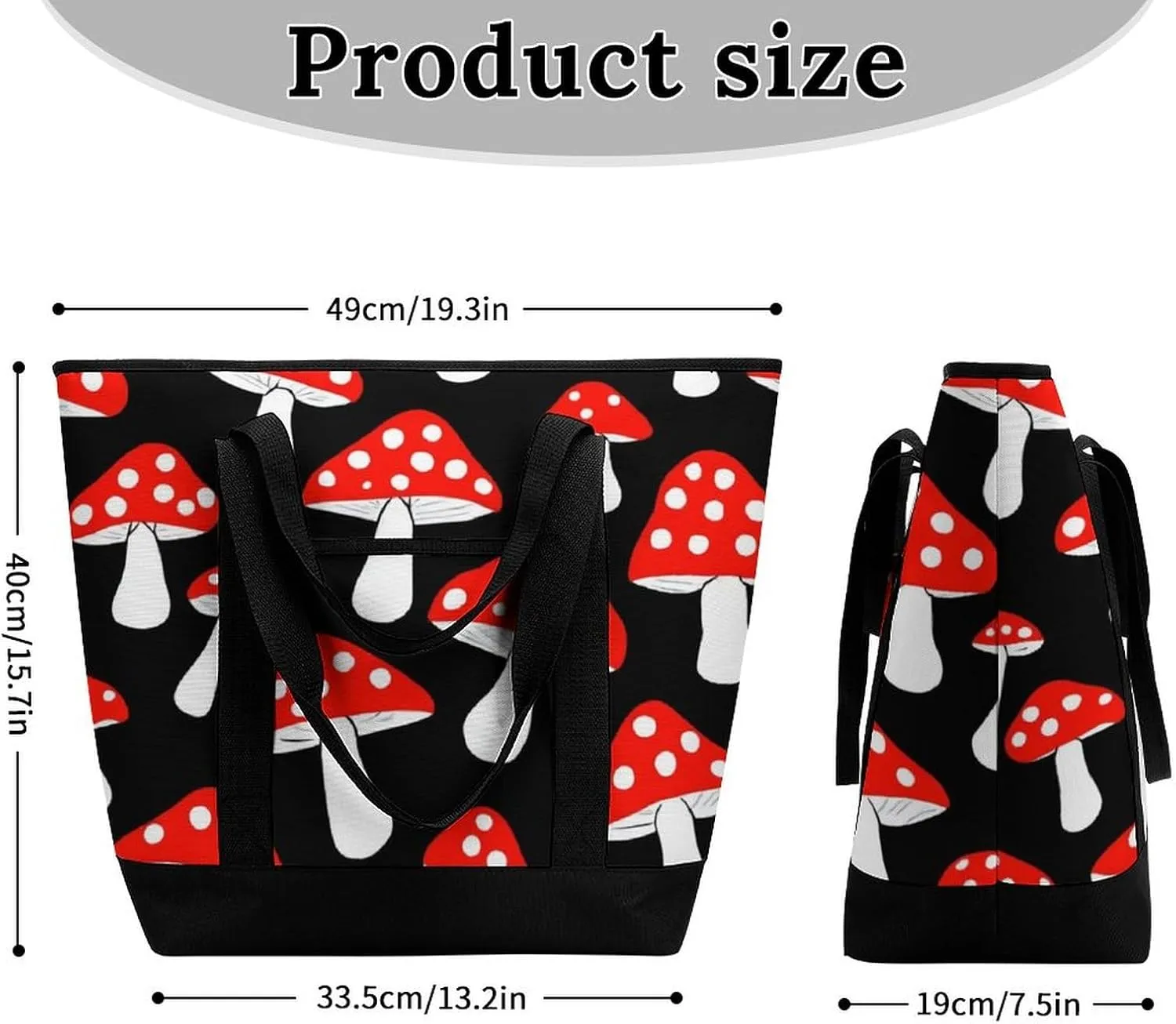 Women's Spacious Thermal Shoulder Bag Stylish Insulated Shopping Tote