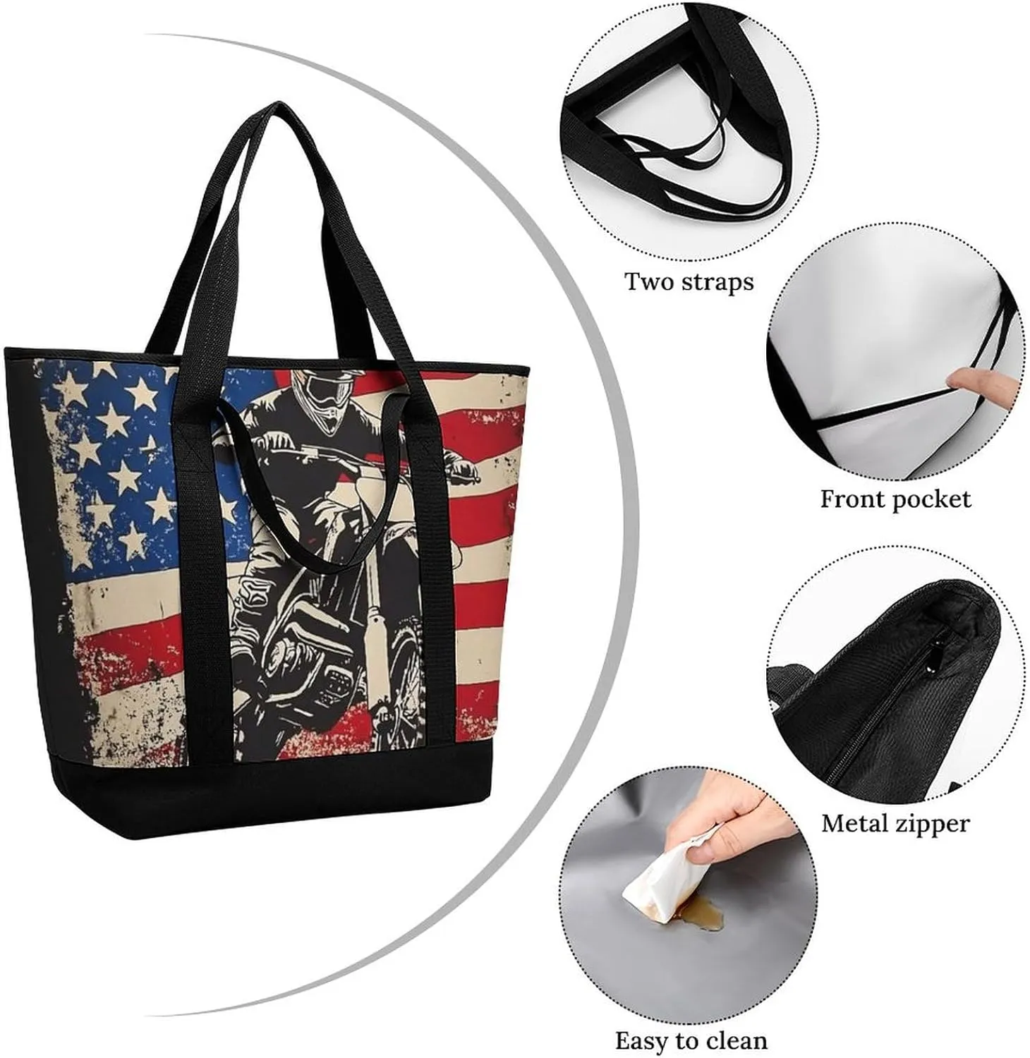 Women's Spacious Thermal Shoulder Bag Stylish Insulated Shopping Tote