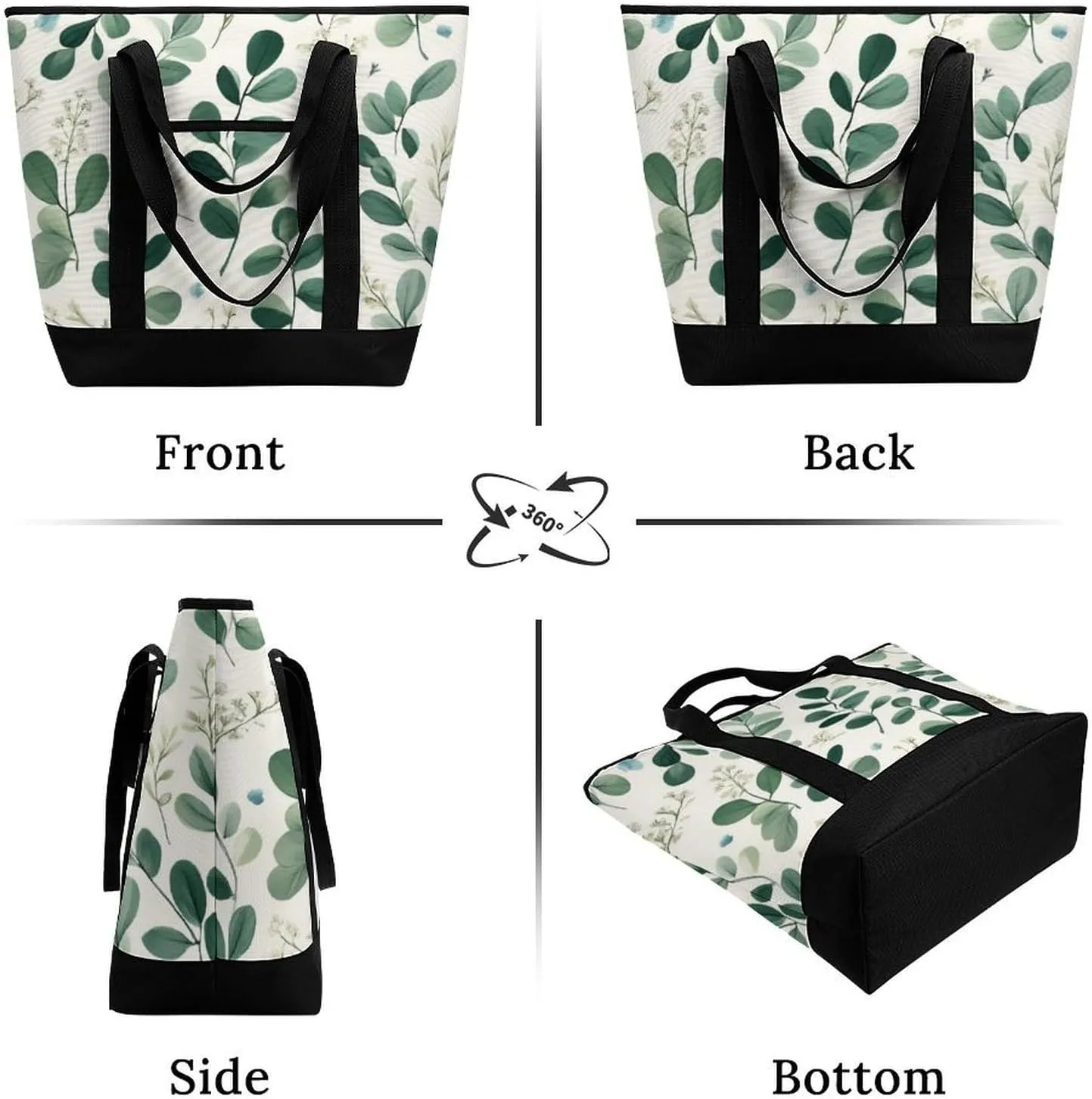 Women's Spacious Thermal Shoulder Bag Stylish Insulated Shopping Tote