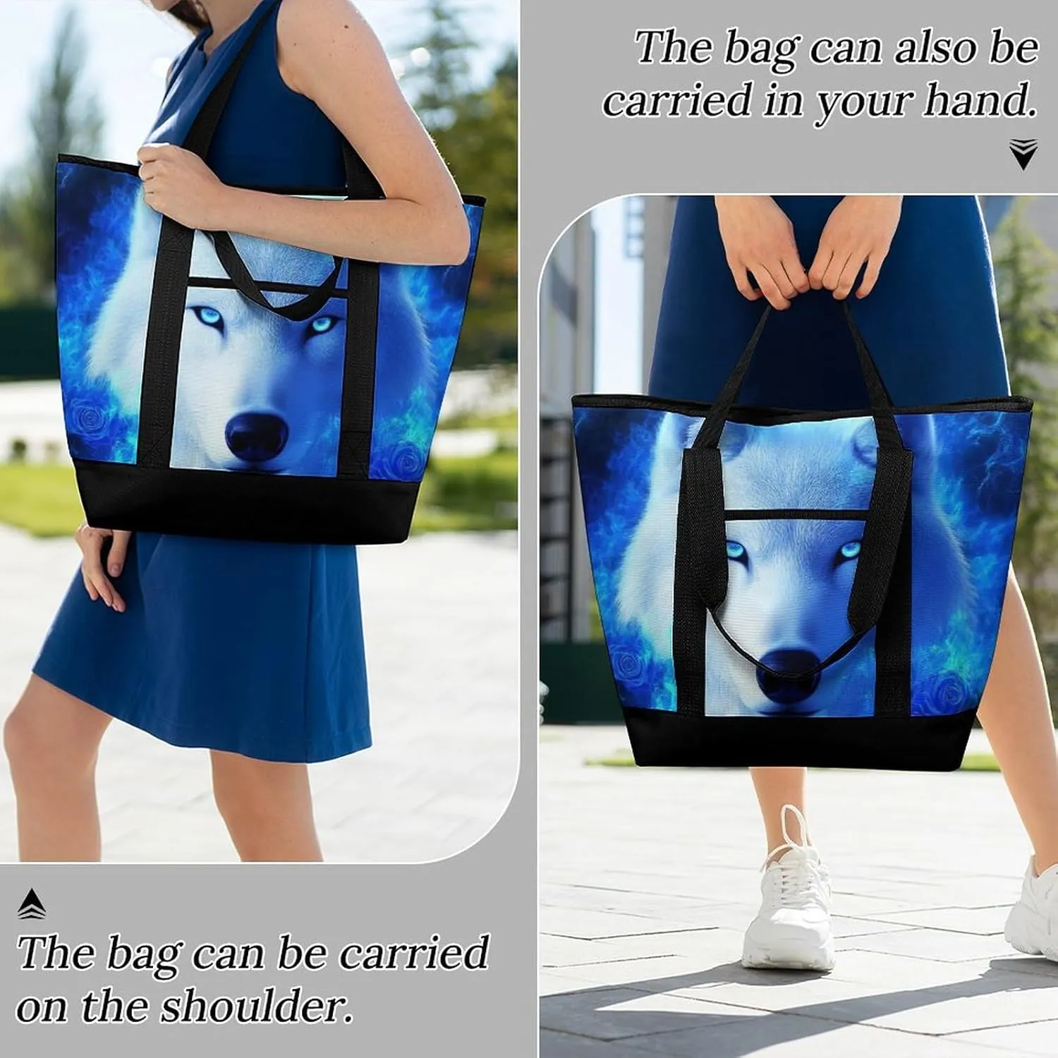 Women's Spacious Thermal Shoulder Bag Stylish Insulated Shopping Tote