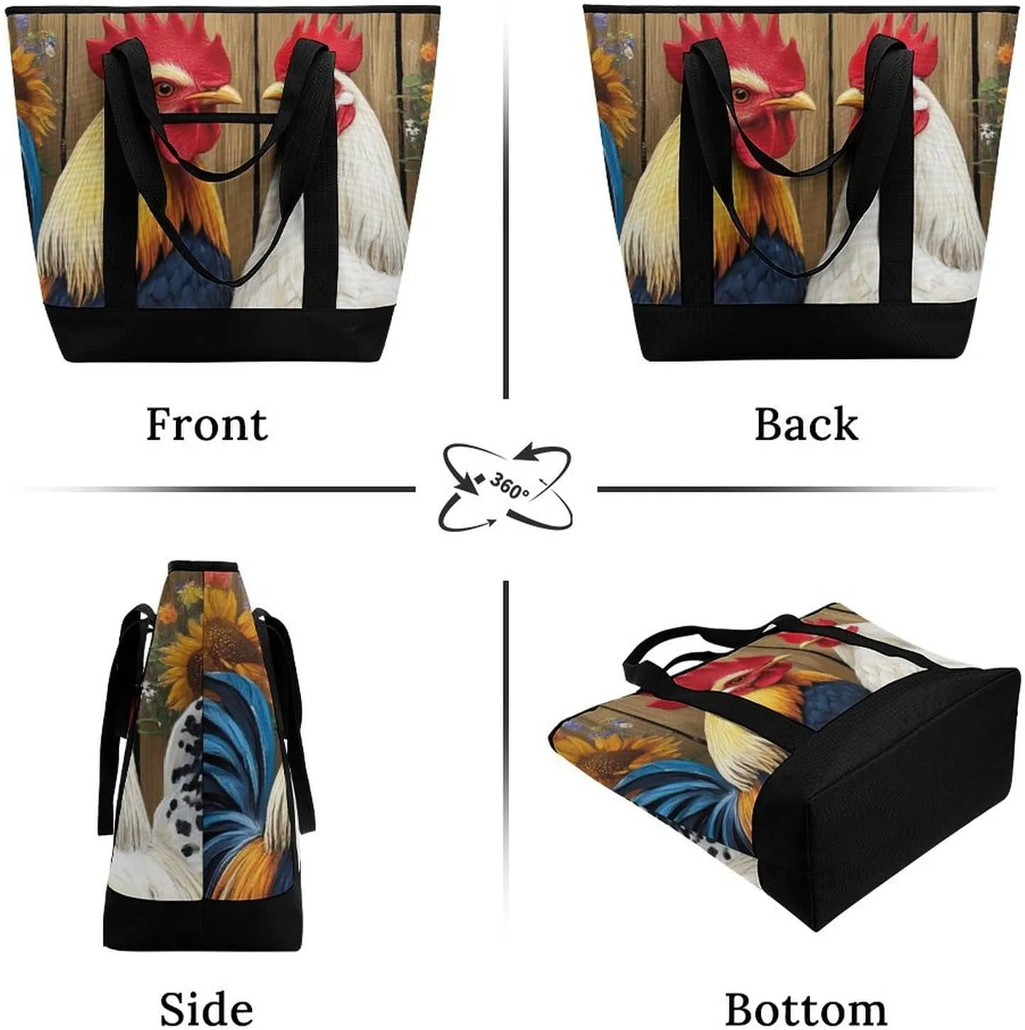 Women's Spacious Thermal Shoulder Bag Stylish Insulated Shopping Tote