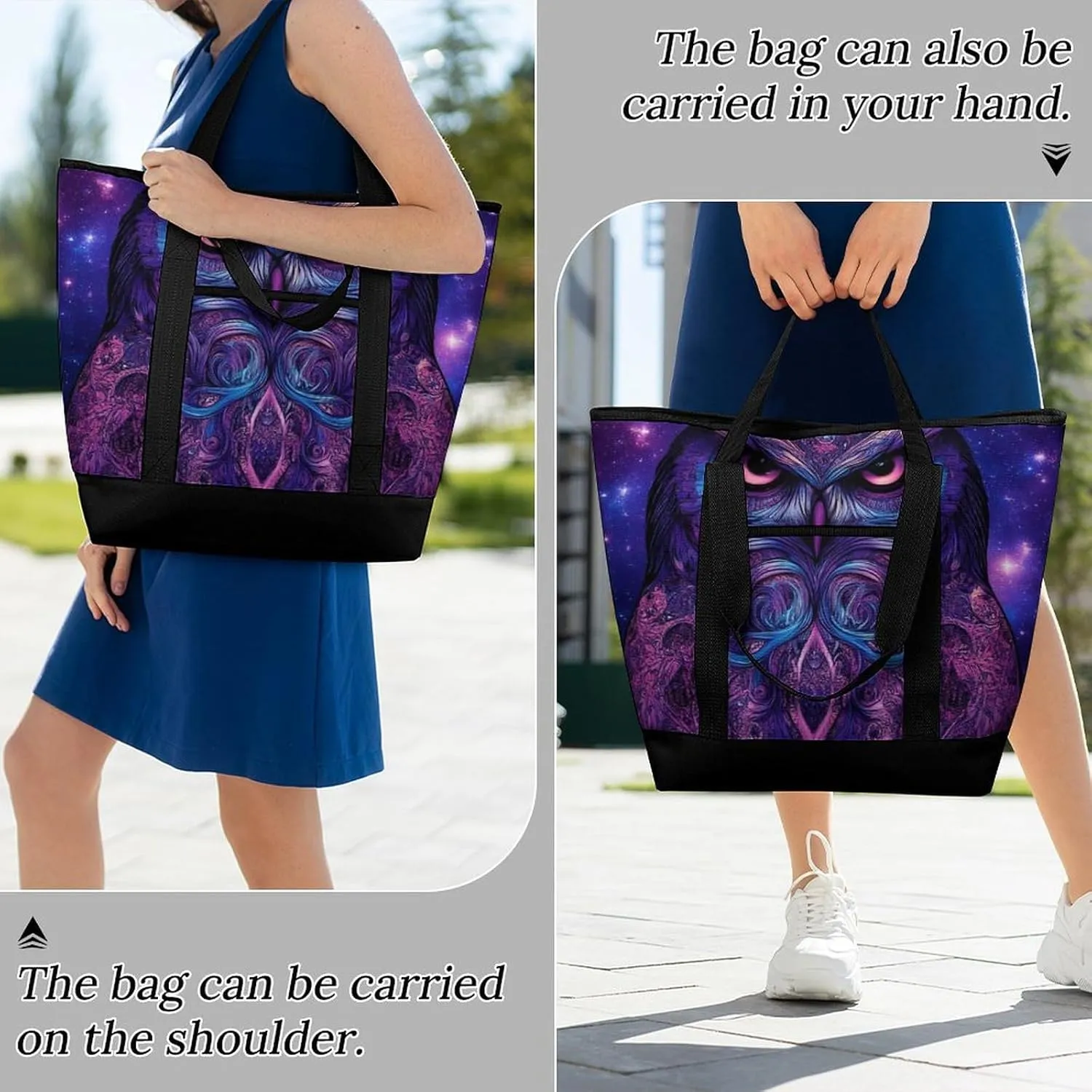 Women's Spacious Thermal Shoulder Bag Stylish Insulated Shopping Tote