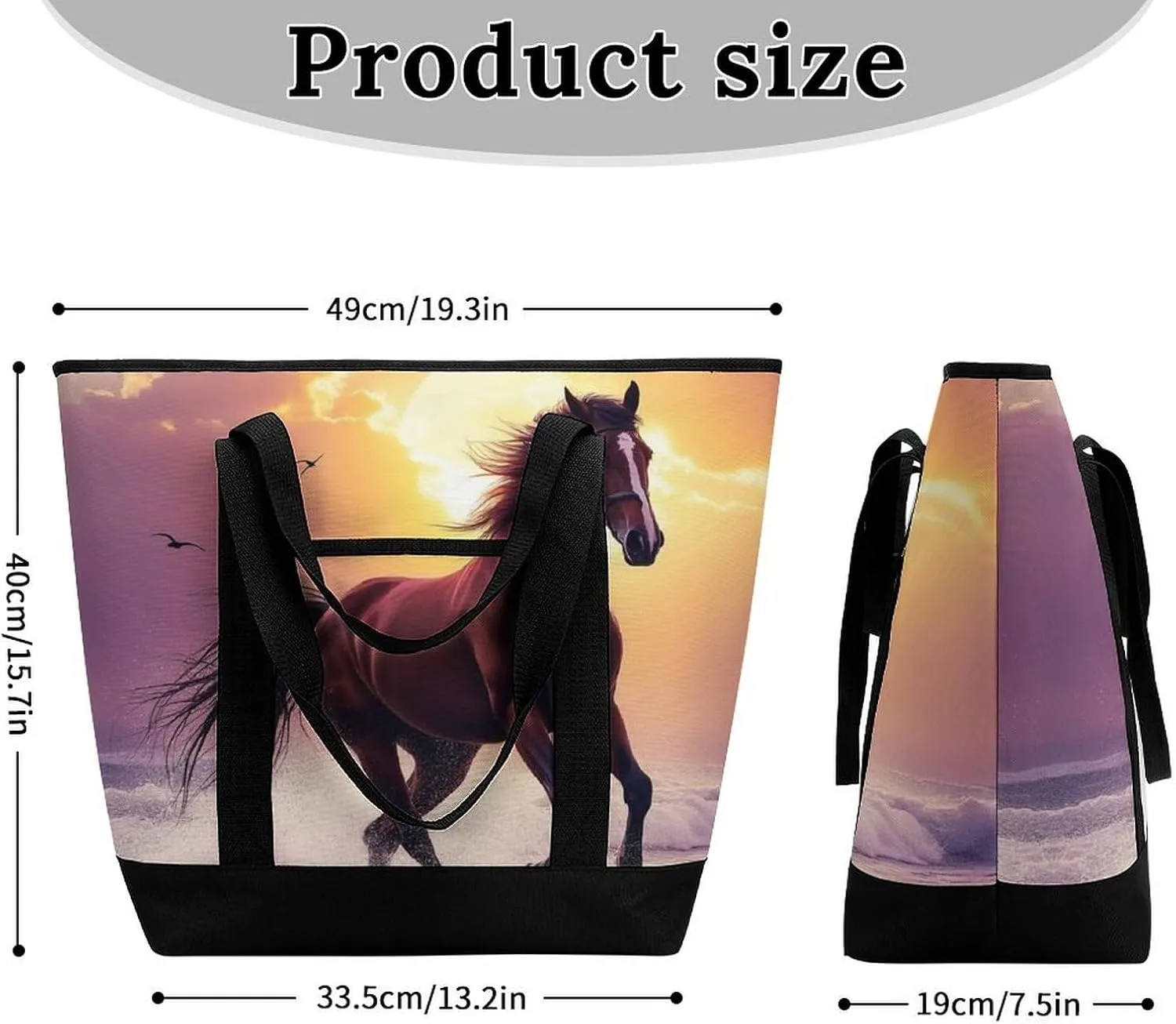 Women's Spacious Thermal Shoulder Bag Stylish Insulated Shopping Tote