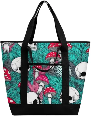 Women's Spacious Thermal Shoulder Bag Stylish Insulated Shopping Tote