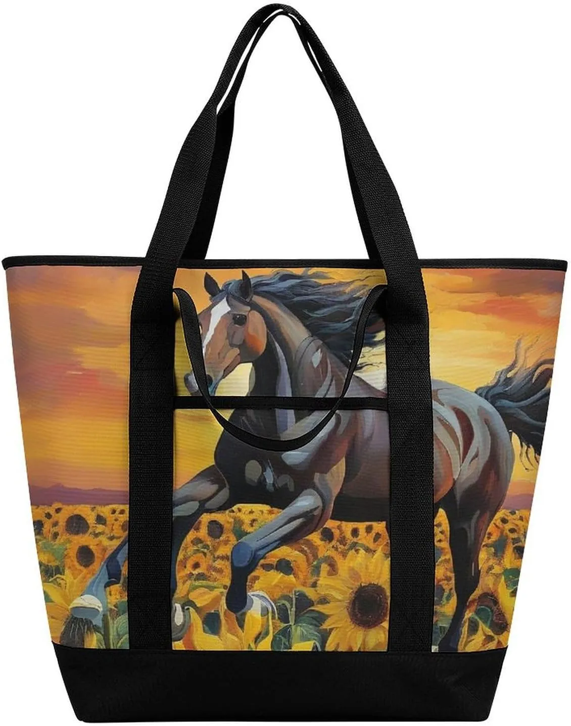 Women's Spacious Thermal Shoulder Bag Stylish Insulated Shopping Tote