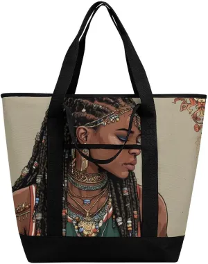 Women's Spacious Thermal Shoulder Bag Stylish Insulated Shopping Tote